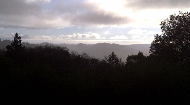 View of the San Lorenzo Valley from the top of Hwy 17